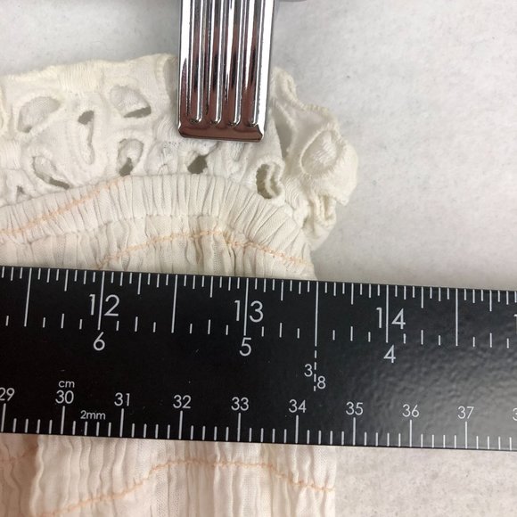 Moda International Women's Size Medium White Eyelet Strapless Cotton Mini Dress - Picture 4 of 9